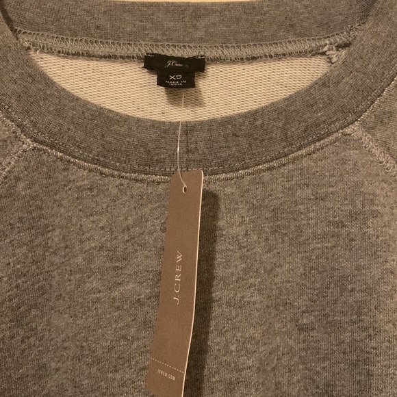 NWT J.crew gray sweater embroidered floral sleeves XS - Picture 3 of 4